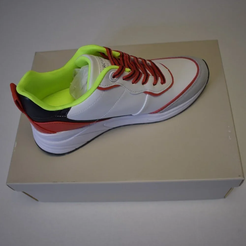 MARC FISHER‎ ELESA 6 WHITE MULTI SNEAKERS SHOES SZ